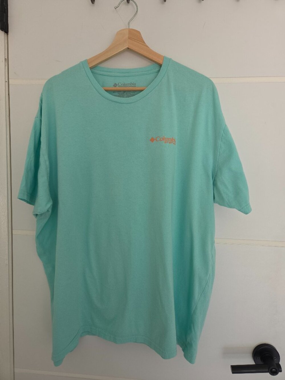 🌟3 FOR $15 Columbia PFG Performance Fishing Gear Graphic T-Shirt Men's XXL Aqua